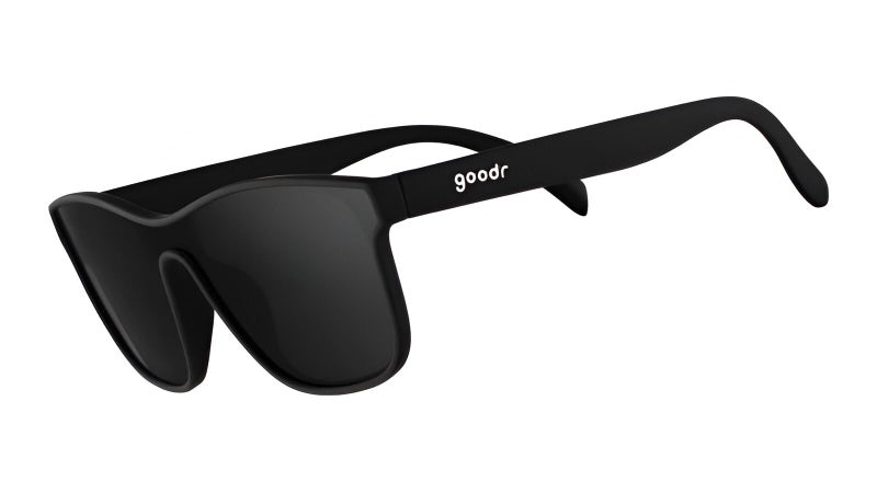 goodr The Future is Void Sunglasses Polarized Sunglasses, Medium Sized (VRG), Black Solid Frames with Black Non-Reflective Glare Reducing Lenses, UV400 Protection, No Slip, No Bounce - Image 1