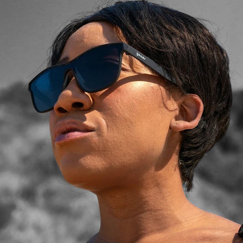 goodr The Future is Void Sunglasses Polarized Sunglasses, Medium Sized (VRG), Black Solid Frames with Black Non-Reflective Glare Reducing Lenses, UV400 Protection, No Slip, No Bounce - Image 3