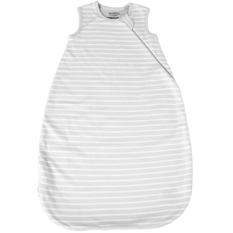 Woolino Merino Wool and Organic Cotton Baby Sleep Bag - 4 Season Classic Sleep Sack for Baby - Two-Way Zipper Sleeping Bag for Baby and Toddler - 6-18 Months - Gray - Image 2