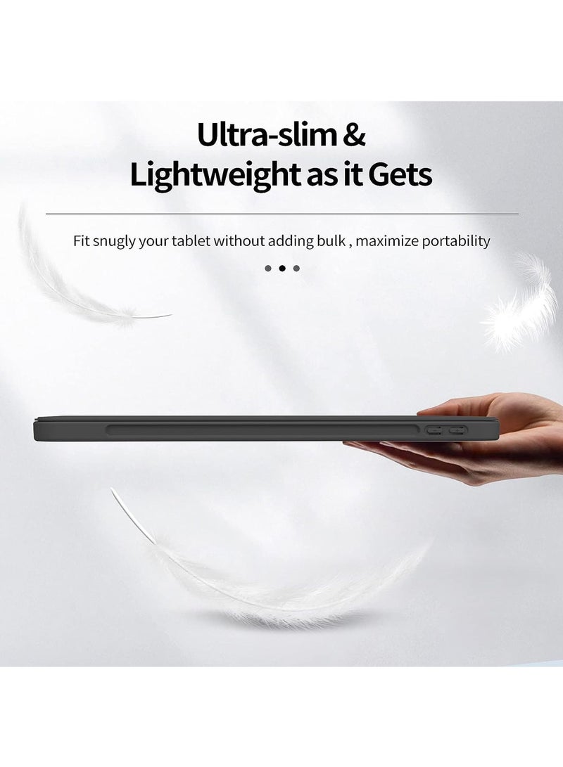روك بو آي باد الهواء 11 بوصة M2 ( 2024 ) ، آي باد الهواء 5 / 4 ( 2022 / 2020 الجيل 5 / 4 10.9 بوصة ) الهاتف المحمول مع حامل القلم ، رقيقة جدا قرص كمبيوتر محمول شل ، لينة تبو العودة ، التلقائي الصحوة / النوم - Image 5