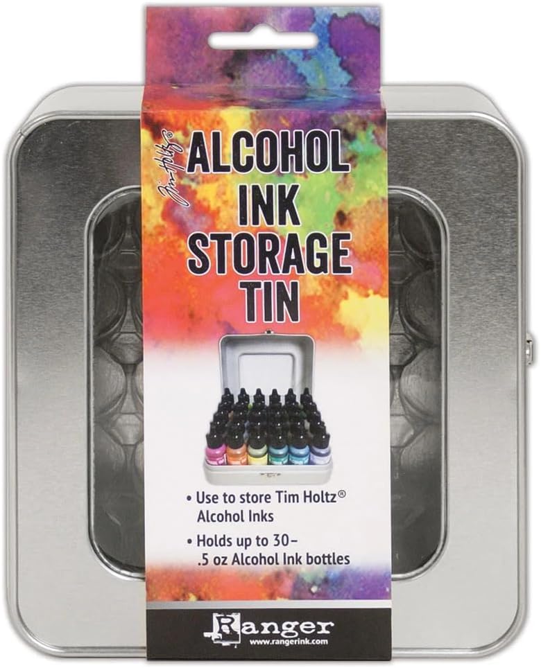 Ranger Tim Holtz Alcohol Ink Storage Tin 6.38 x 6 x 3.13 - Image 1