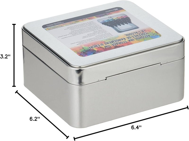 Ranger Tim Holtz Alcohol Ink Storage Tin 6.38 x 6 x 3.13 - Image 3