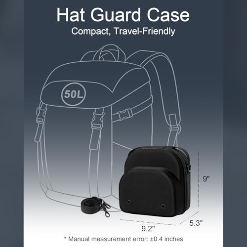 Epesoware Small Hard Hat Travel Case for Baseball Caps - Crush Proof Cap Carrier for 3 Hats, Hat Storage Organizer with Adjustable Shoulder Strap and Handle, for Travel & Home Use - Image 4