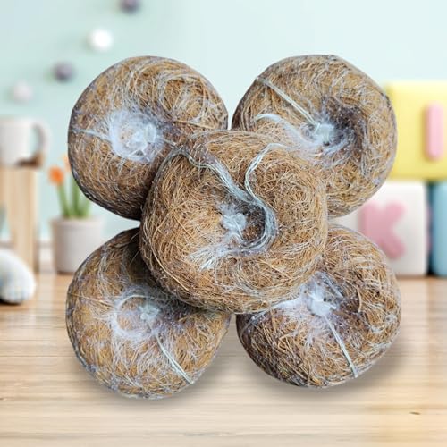 LJL Traders Vetiver Scrub Natural Loofah Pads, Handmade Ayurvedic Kerala Ramacham Scrubbers, Khus Roots, Skin Exfoliating Organic Round Shower Loofah & Bath Sponge Body Brushes, Pack of 5 - Image 3
