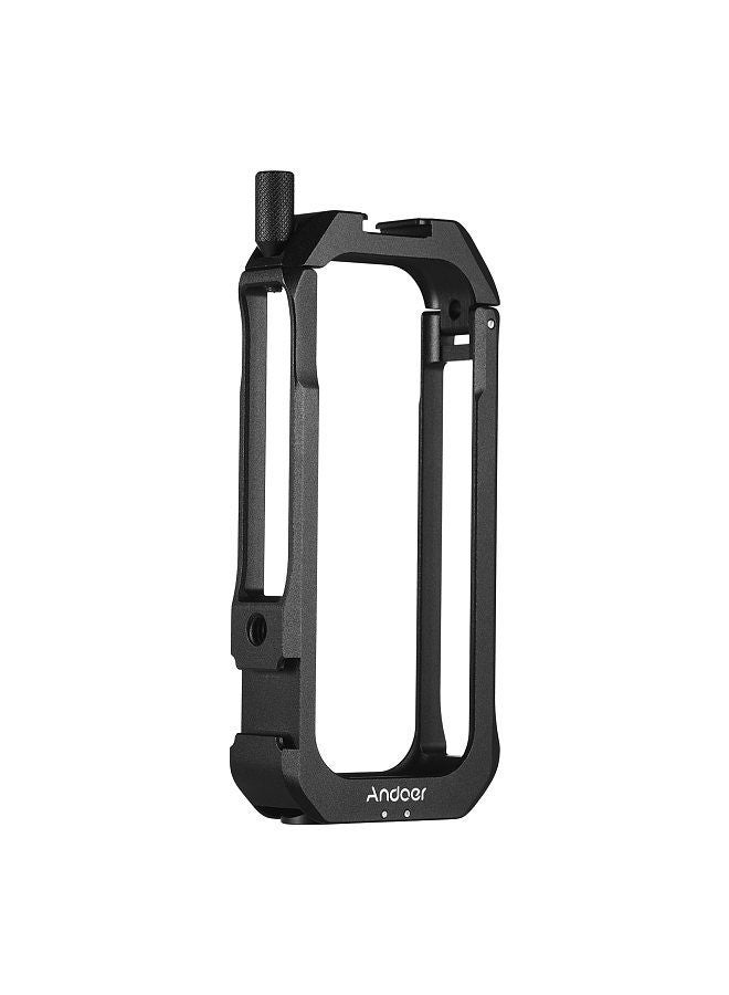 ANDOER Andoer C-ONE X2 Aluminum Alloy Protective Cage Case Action Camera Rig with Cold Shoe Mount Universal 1/4-inch Thread Magnetic Action Camera Mount Replacement for Insta360 ONE X2  - Image 1