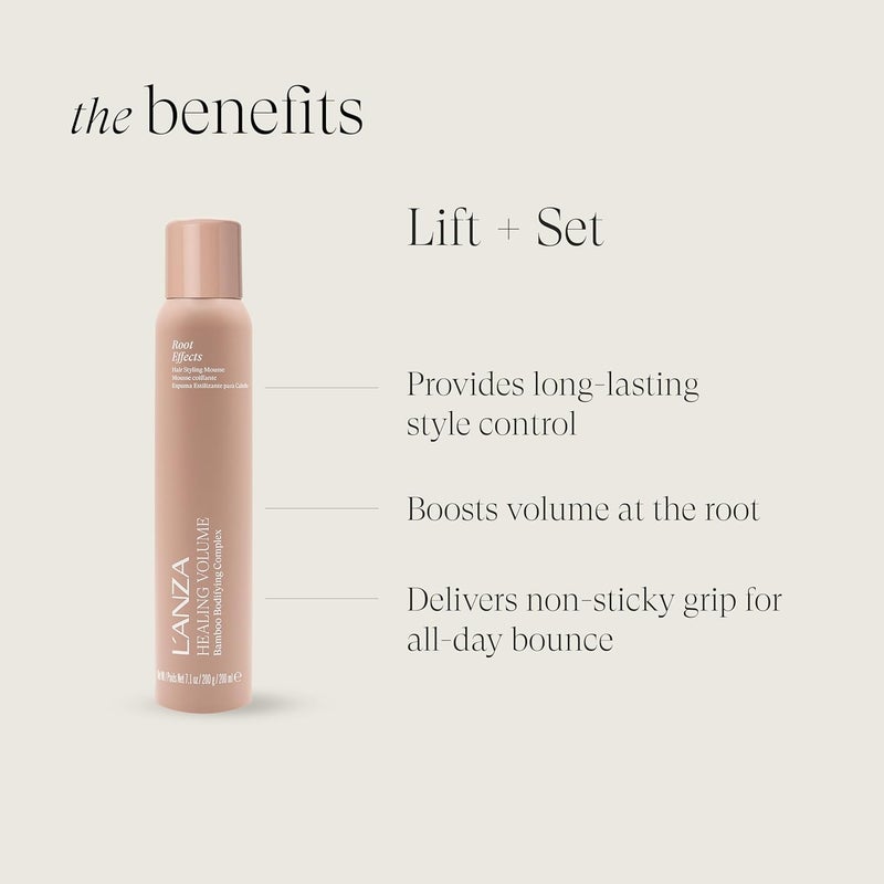 L'ANZA Root Effects Volumizer Hair Styling Mousse with Bamboo Bodifying Complex - Image 2