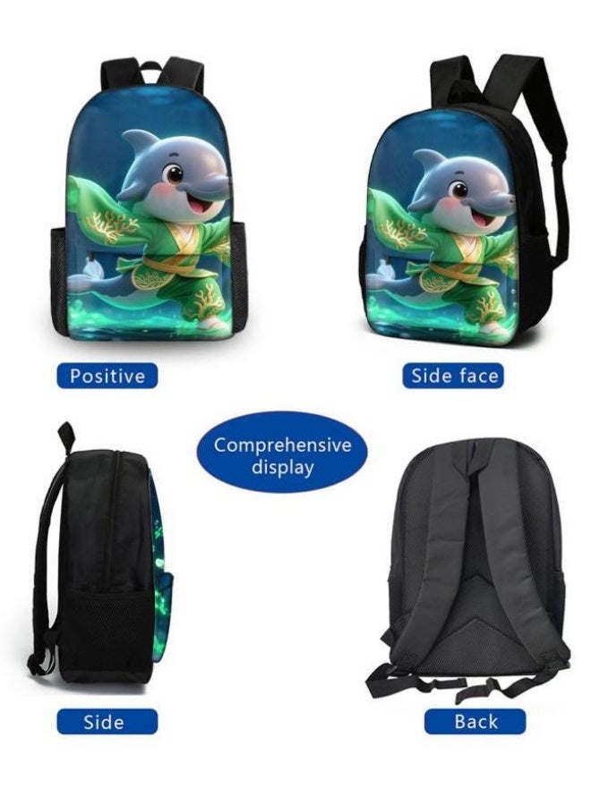 Bright Li Fire Unlock the new fashion of childish fun! Three-piece set of bags, cartoon elements for children and teenagers (students, children, friends' outings, mountain climbing, schooling, etc. can be used) - 52  - Image 3