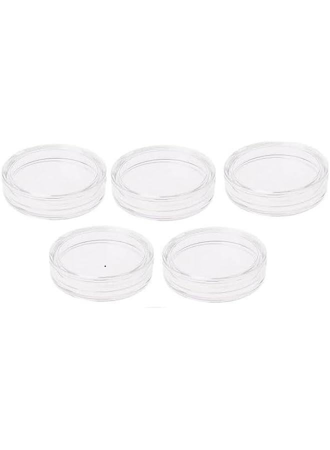 5Pcs Transparent 38.6mm Round Acrylic Coin Case Storage Box Capsule Container Storage Box for Silver 2 oz, Coin Collection Supplies, Coin Trays and Coin Boxes, Money Handling Products Office Product - Image 1