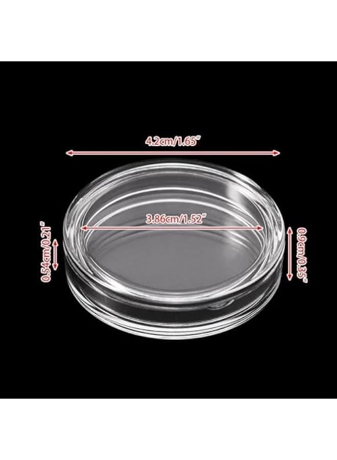 5Pcs Transparent 38.6mm Round Acrylic Coin Case Storage Box Capsule Container Storage Box for Silver 2 oz, Coin Collection Supplies, Coin Trays and Coin Boxes, Money Handling Products Office Product - Image 2