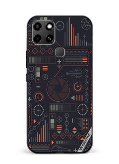 Protective Case Cover For Infinix Smart 6 Circuit Design Multicolour