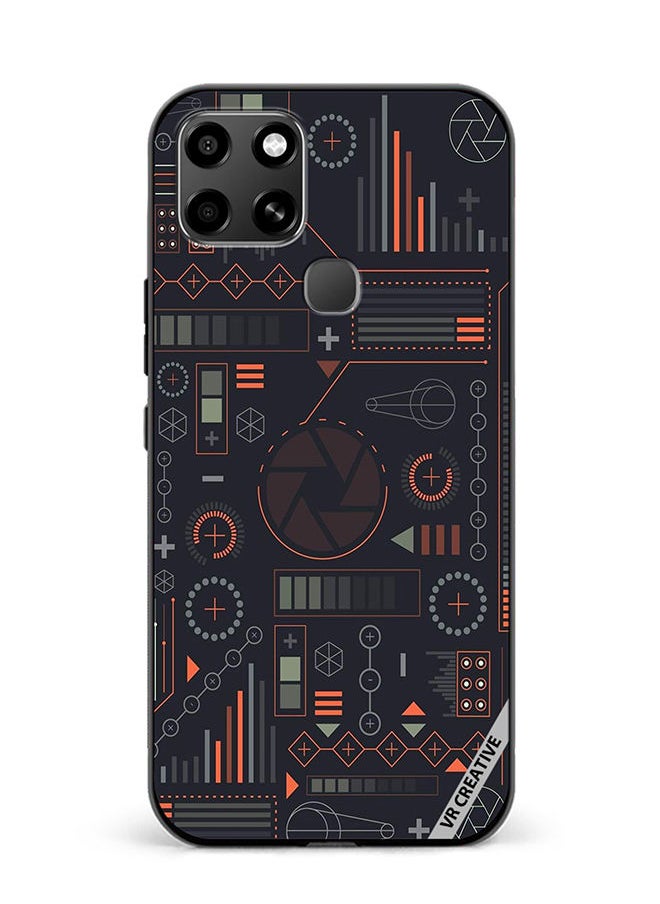 VR CREATIVE - Protective Case Cover For Infinix Smart 6 Circuit Design Multicolour - Image 1