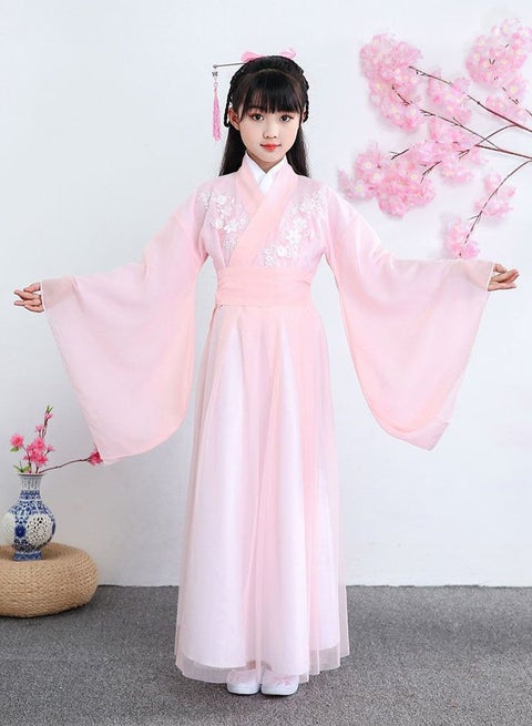 LiangSanZhi Girl's Chinese Hanfu Dress - Fairy Princess Costume, Elegant  Traditional Cheongsam Hanfu Gown for Kids, Flowing Stage Performance Dress  for Birthday Party, Cultural Festival | Best Price KSA | Riyadh, Jeddah