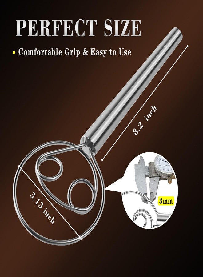 TEEVEA Danish Dough Whisk Stainless Steel Hook Dutch Bread Mixer for Sourdough Baking Tools - Image 3