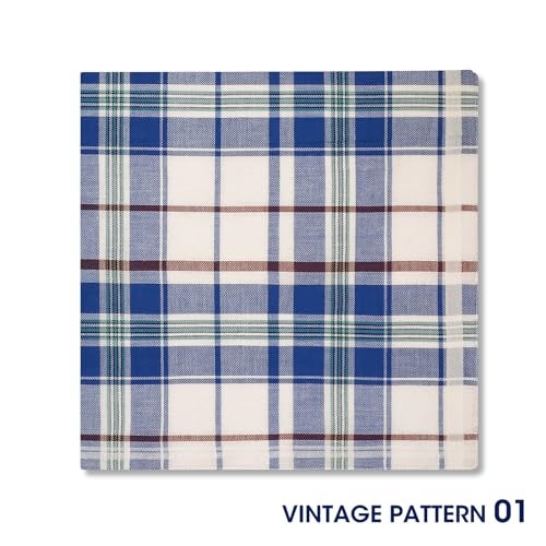 Zenssia Pure Cotton Men's Soft Handkerchiefs Assorted Color Pack of 6 Gift Set - Image 5