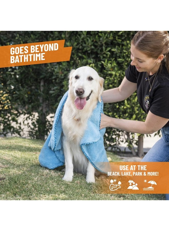 Chemical Guys Furrocious Super Absorbent, Ultra Soft Microfiber Pet Towel for Drying & Grooming Dogs, Cats & More by Chemical Guys, Blue (25 inches x 36 inches) PCS1996 - Pet Blanket, Pet Bed Topper - Image 5