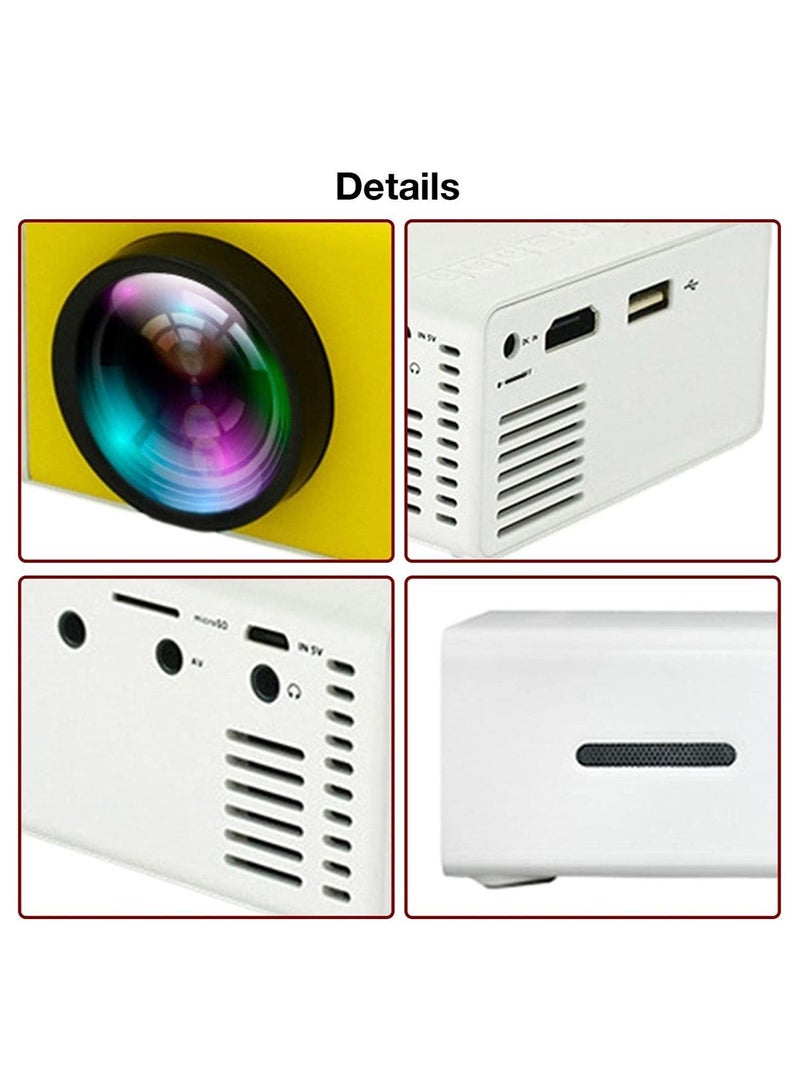 Micro Mini Projector,Durable Ultra Mini Portable Projector for YG300 | Easy to Use Garden Projector for Smartphone, Laptop, Home Cinema - Image 3