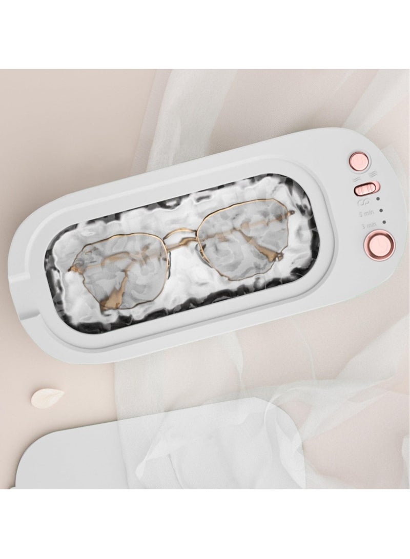 Excefore Ultrasonic Cleaner,Professional Jewelry Cleaner,Timing Strength Adjustment, Machine Household Multi-Functional Jewelry Braces Toothbrush Cleaner - Image 5