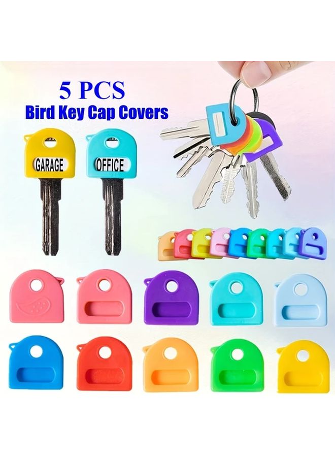 5Pcs Color Coded Plastic Key Set Durable Soft Keys For Home Office Organization - Image 1