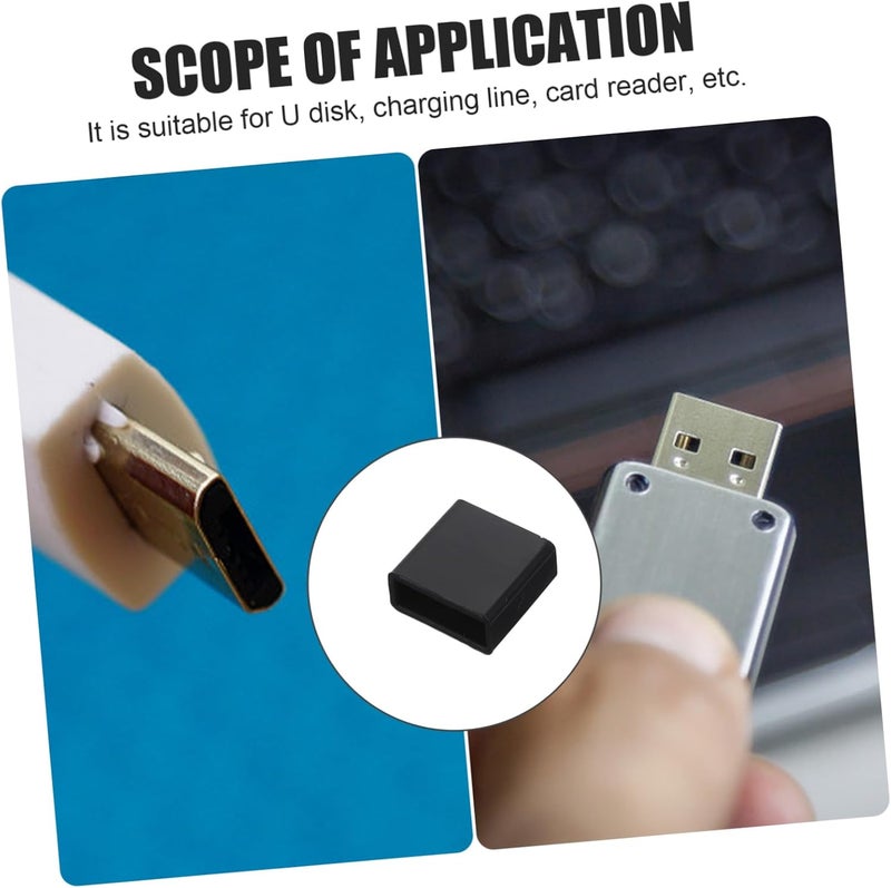 DOITOOL 20pcs USB Male Plug Protectors Data Blocker Cover for USB Port Dust Plug for Disk Cable Management Compatible - Image 3