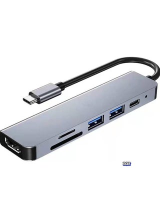 6-in-1 USB C Hub Type C to HDMI 4K Adapter with 2 USB 3.0 Ports, SD/TF Card Reader, 100W USB-C Power Delivery – Aluminium, Compatible with MacBook Pro/Air, XPS, Dell, HP & More - pzsku/Z70D3E35DBF6FD4C752D0Z/45/_/1739907239/4dc60c97-b25d-4f5a-9afc-34c7b1ccd937
