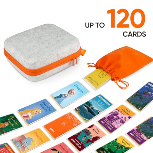 sarlar Travel Case for Yoto Mini (2024 Edition), Hard Carrying Case with Odor-Free Felt Fabric for Childen, Accessories kids Audio Music player, Headphones & Up To 120 Audiobook Cards, Gray - Image 3