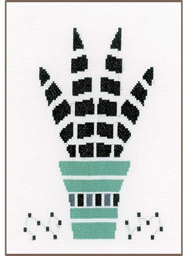Vervaco Counted Cross Stitch Kit Succulent II 8" x 8.8"