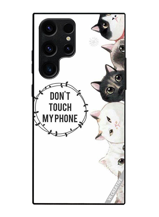 Protective Case Cover For Samsung Galaxy S25 Ultra Cats Don'T Touch My Phone Design Multicolour
