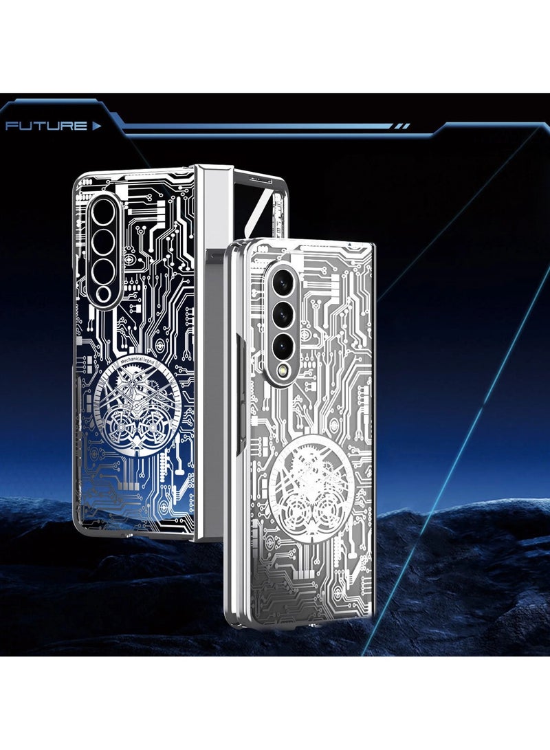 general Samsung Z Fold7 Exclusive Electroplated Mechanical Gear Shell Membrane Full Cover Protective Case! Hardcore mecha style + dual protection, folding screen all-round guarding