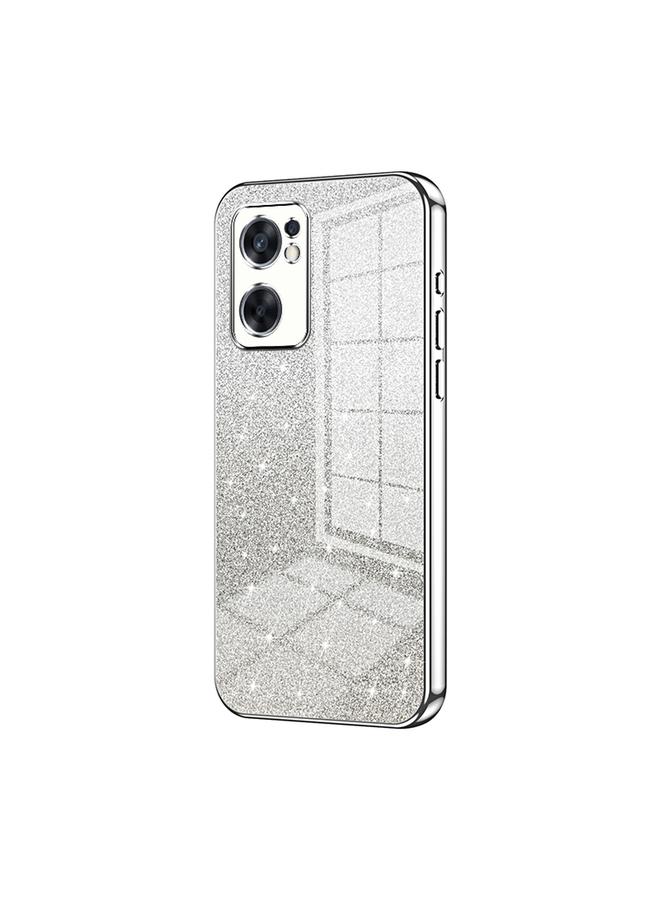 اس-توب جراب لهاتف OPPO Reno7 SE، جراب هاتف مطلي بالكهرباء بمسحوق لامع متدرج - Image 1