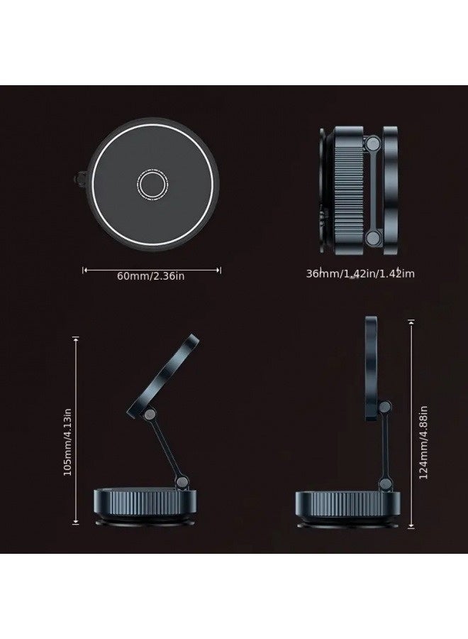 A powerful magnetic car phone holder that does not require charging - foldable 360° rotation and multi-angle adjustment, ABS material design, firmly fix the phone, universal car pendant, one-handed operation and adjustable magnetism, suitable for car/bathroom/gym/kitchen multi-scene applications - Image 4