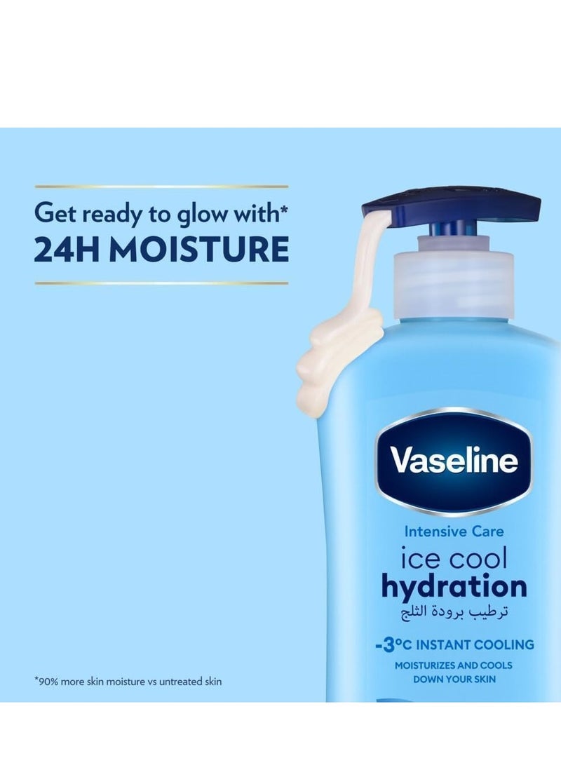 Vaseline Intensive Care Body Lotion, Ice Cool Hydration, Moisturize and Cool the Skin, 400ml - Image 2