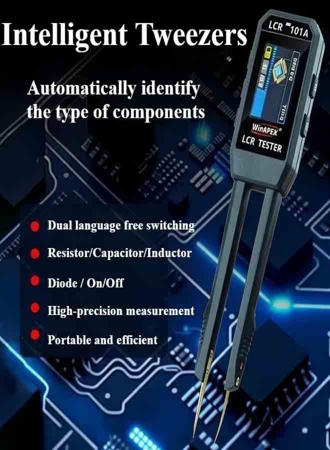 Intelligent Tweezers Bridge Electronic Component Tester with Signal Generator and Frequency Scanning Function  Measures Voltage, Resistance, Capacitance, Inductance  Suitable for Circuit Boards, Wires Lithium Polymer - Image 3