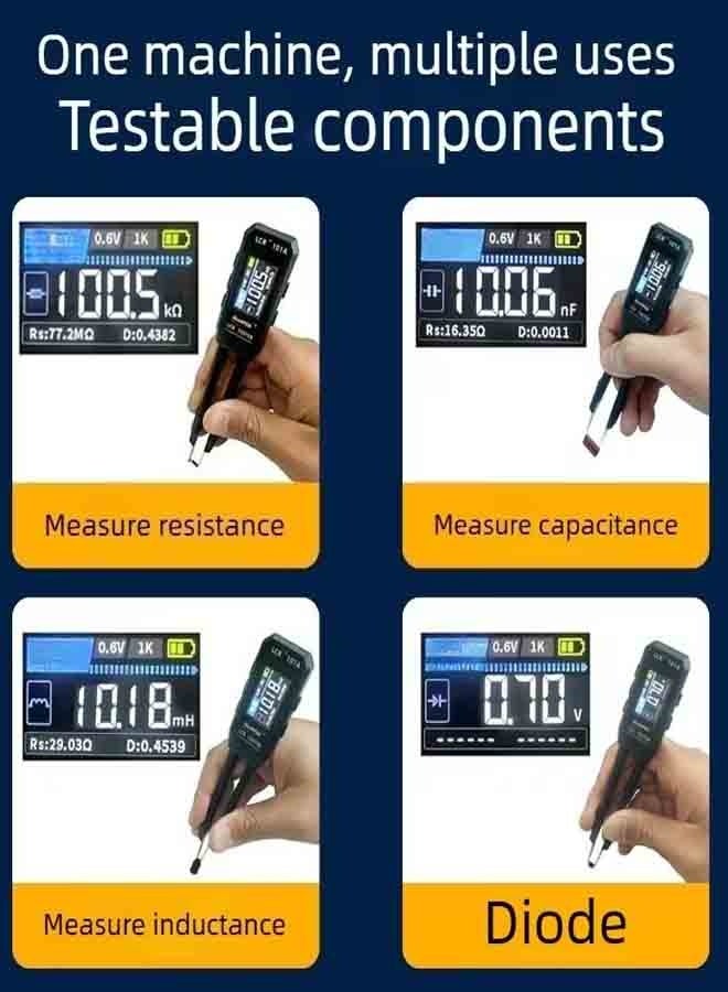 Intelligent Tweezers Bridge Electronic Component Tester with Signal Generator and Frequency Scanning Function  Measures Voltage, Resistance, Capacitance, Inductance  Suitable for Circuit Boards, Wires Lithium Polymer - Image 5