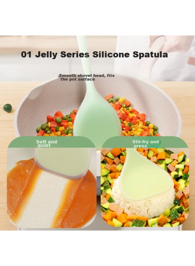 KBH Kangbahe Silicone Spatula, Heat-resistant Cooking Utensil, Non-damaging To Pots, High-temperature Cooking Spatula, Kitchen Household Specialized Spatula And Soup Ladle  - Image 2