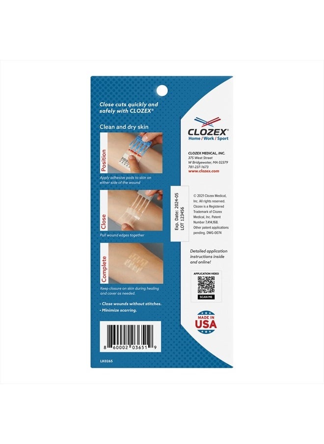 Clozex Complete Emergency Laceration Kit - Repair Wounds Without Stitches. FDA Cleared Skin Clean Cover Closure Device for 2 Individual Or Combine for 2 1/2 in. Length  - Image 2