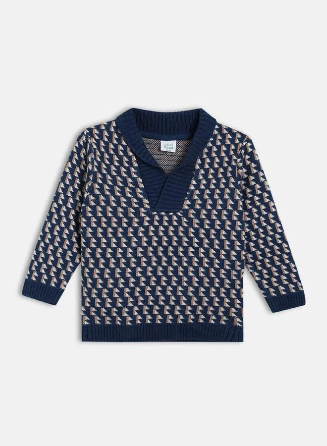 MINIKLUB Boys Patterned Knit Sweater