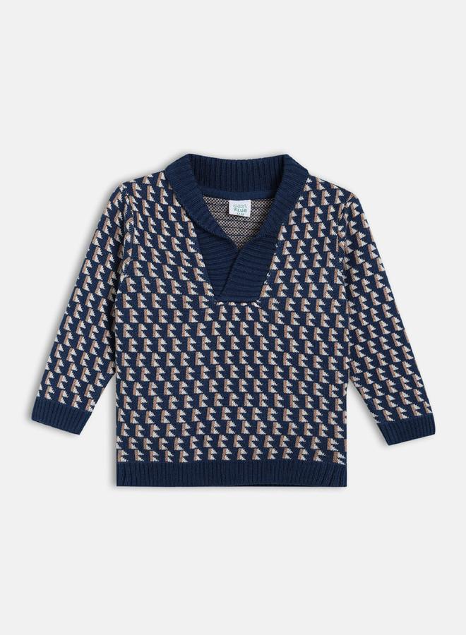 MINIKLUB Boys Patterned Knit Sweater - Image 1