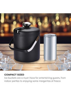 flybold flybold Small Ice Bucket for Parties - Ice Bucket with Lid for Cocktail Bar - Double Walled Ice Container - Portable Chiller Bin Basket - Insulated Wine Buckets for Indoor or Outdoor - Ice Cube Holder  - Image 5