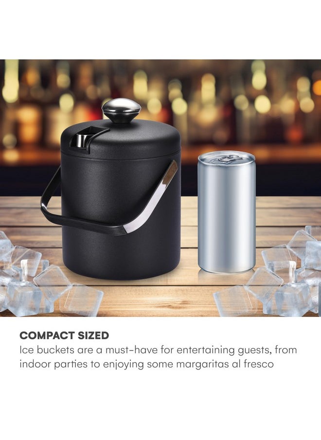 flybold - flybold Small Ice Bucket for Parties - Ice Bucket with Lid for Cocktail Bar - Double Walled Ice Container - Portable Chiller Bin Basket - Insulated Wine Buckets for Indoor or Outdoor - Ice Cube Holder - Image 1