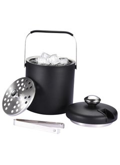 flybold Small Ice Bucket for Parties - Ice Bucket with Lid for Cocktail Bar - Double Walled Ice Container - Portable Chiller Bin Basket - Insulated Wine Buckets for Indoor or Outdoor - Ice Cube Holder