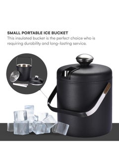 flybold flybold Small Ice Bucket for Parties - Ice Bucket with Lid for Cocktail Bar - Double Walled Ice Container - Portable Chiller Bin Basket - Insulated Wine Buckets for Indoor or Outdoor - Ice Cube Holder  - Image 2