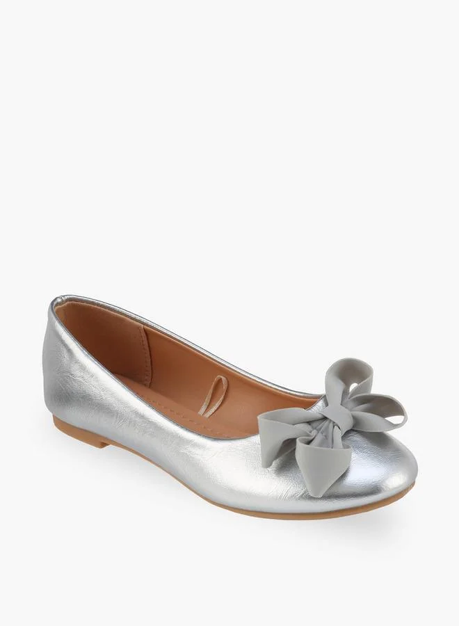 فلورا بيلا من شو إكسبرس Flora Bella Girls Bow Accent Ballerina Shoes
