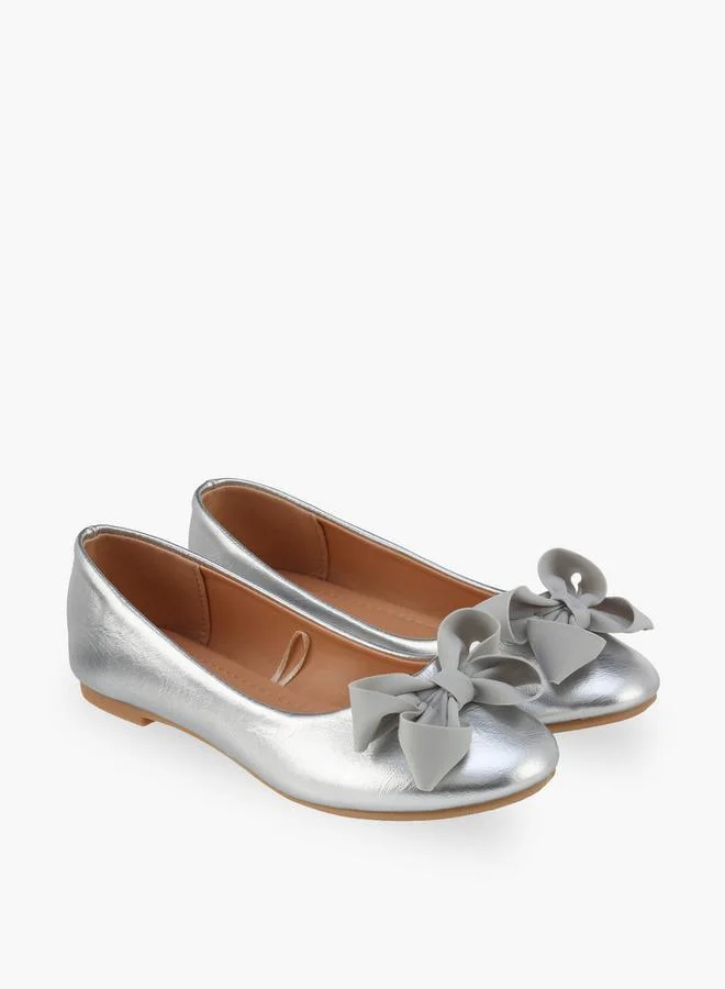 فلورا بيلا من شو إكسبرس Flora Bella Girls Bow Accent Ballerina Shoes