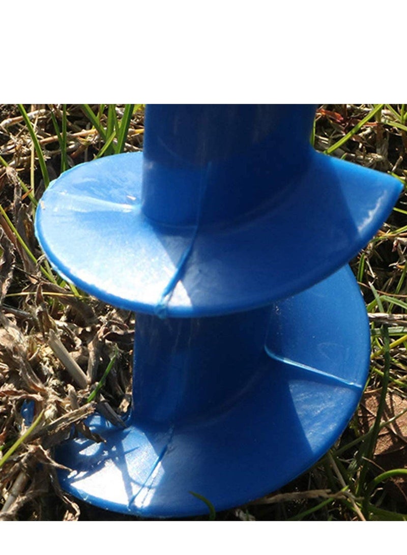 2PCS Adjustable Beach Umbrella Ground Anchor Spike Stretch Sand Stand Holder for Sun Beach Garden Patio Fishing Pole Blue  - Image 5
