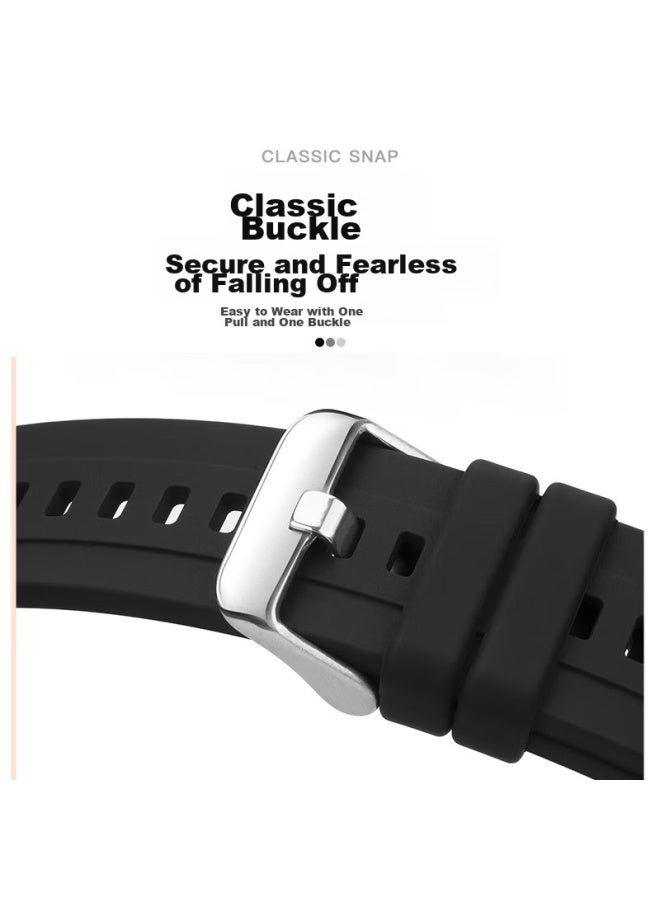 Wei Qiantu Weiqiantu Compatible Watch Band For Huawei Gt6/gt5/5pro/gt4, Sports Silicone Strap, Fashionable Men's And Women's Wristband, Delicate 41/42mm Dial | 18mm - Image 3
