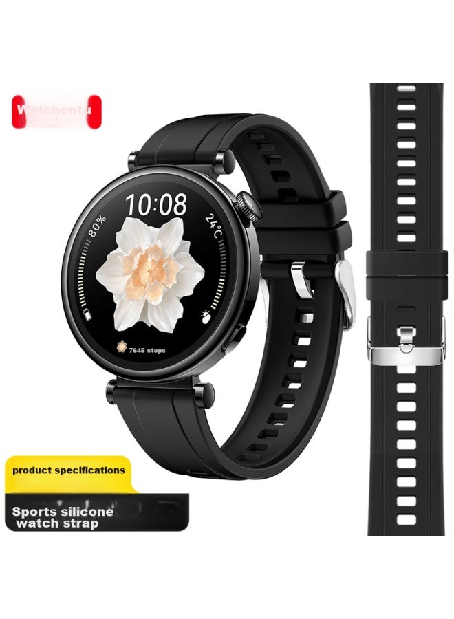 Wei Qiantu Weiqiantu Compatible Watch Band For Huawei Gt6/gt5/5pro/gt4, Sports Silicone Strap, Fashionable Men's And Women's Wristband, Delicate 41/42mm Dial | 18mm - Image 1