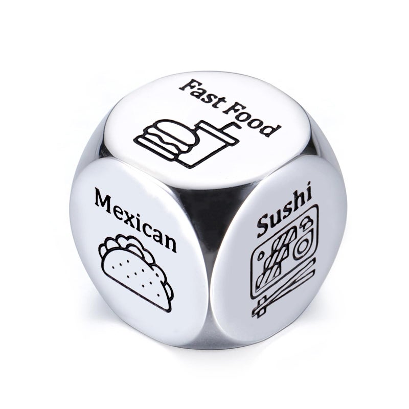 KINMES Fiance Valentines Gifts for Him 5 Senses Gift for Him Anniversary Steel Food Decision Dice Gifts for Couples Girlfriend Boyfriend Wife Husband Funny Valentines Day Basket Wife Gift Ideas - Image 2