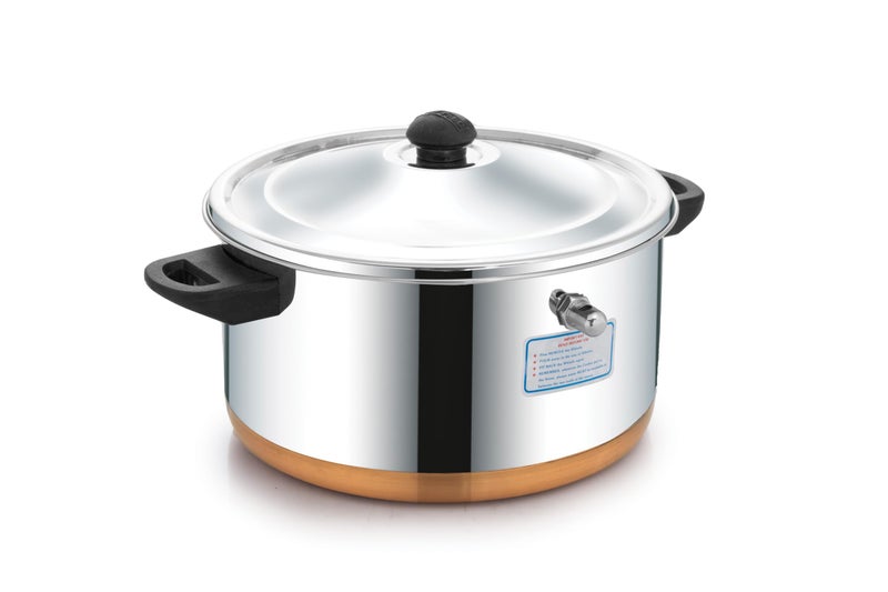 Expresso Expresso Stainless Steel Eco-Friendly Double Handle Milk Boiler Pot w/Copper Bottom, 1 Litre…  - Image 4