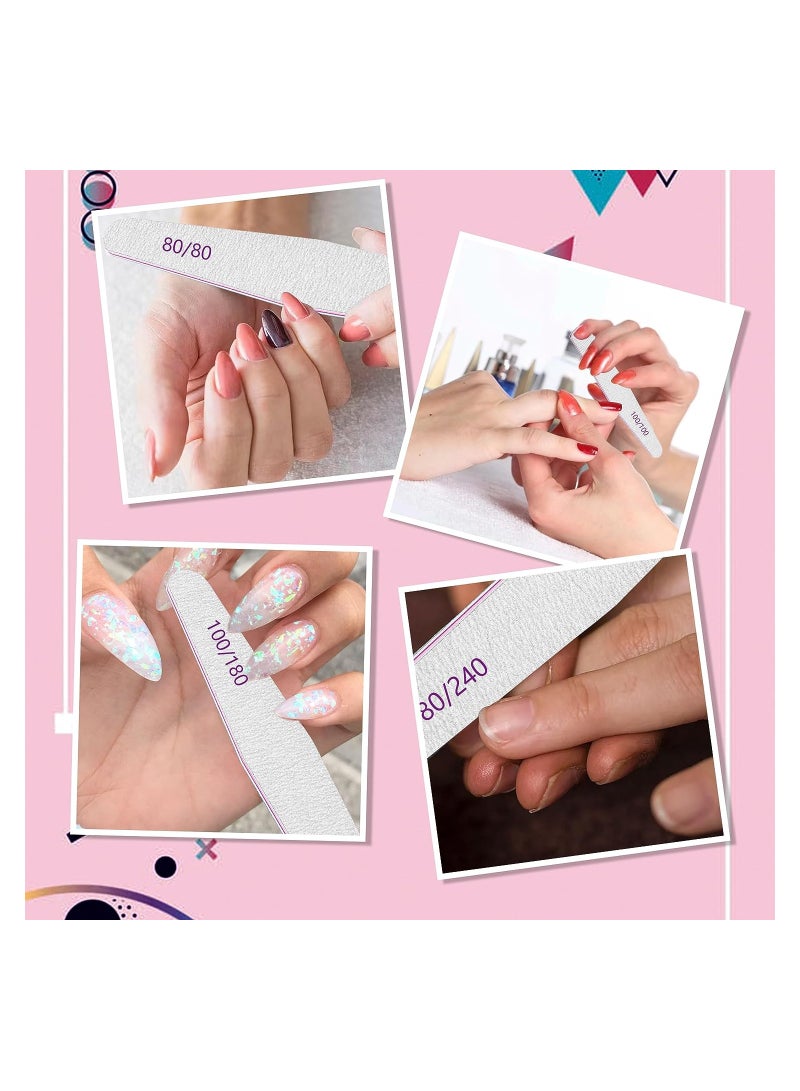 صالون سيستيم 20 قطعة من مبارد الأظافر الاحترافية على الوجهين - Image 3