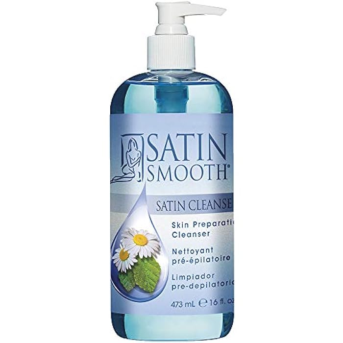 SATIN SMOOTH Pre Wax Cleanser - Antiseptic Formula for Pre Wax Hair Removal Skin Prep, Deep Cleansing & Irritation-Free Waxing, AfterWax Care, 16 oz - Image 1